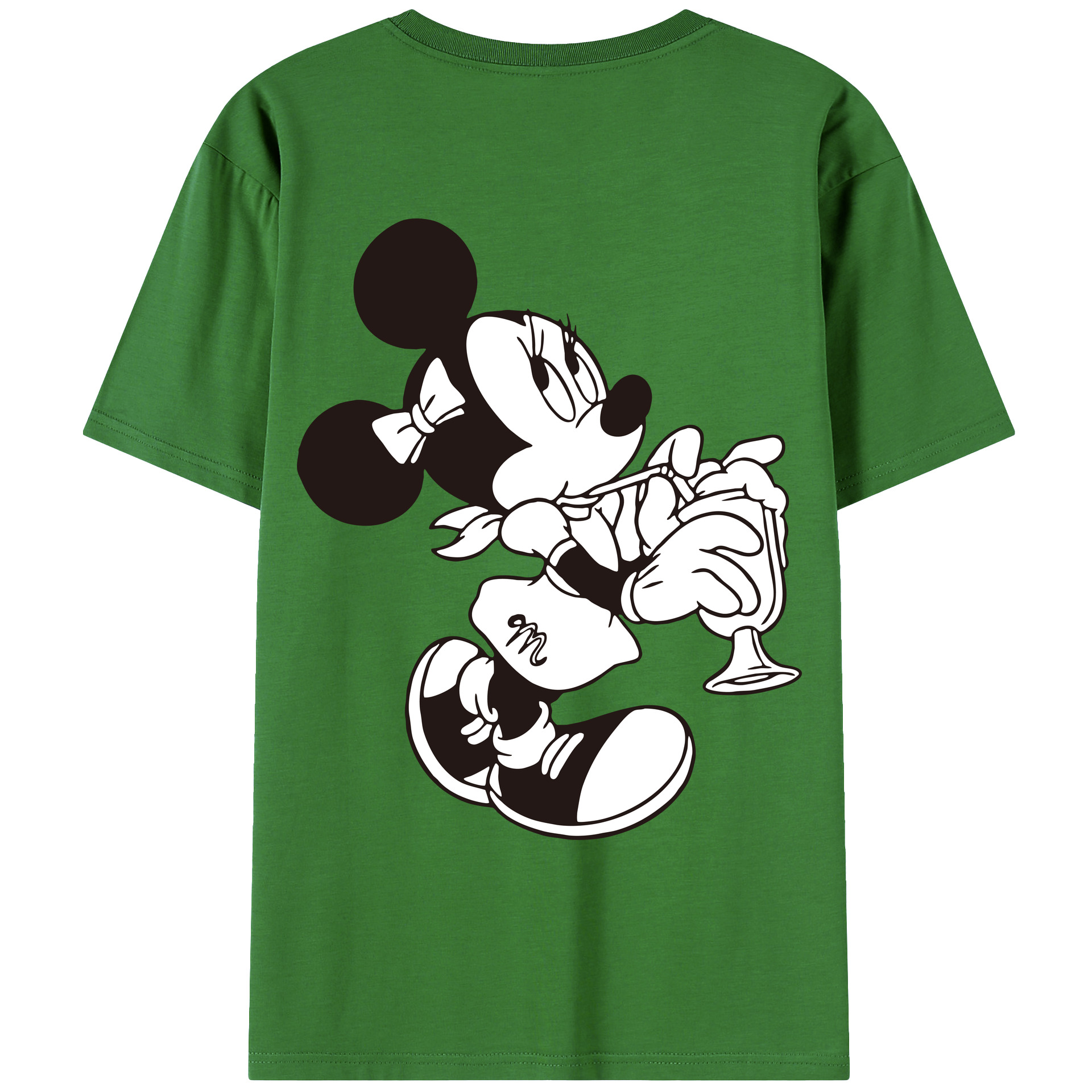 （画像用） ミッキーマウス Mickey Mouse レディース半袖Tシャツ(バックプリント)